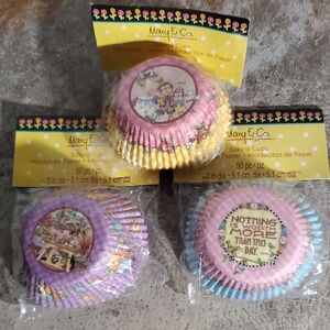 Mary Engelbreit Baking Cups - Pink, Yellow, Blue